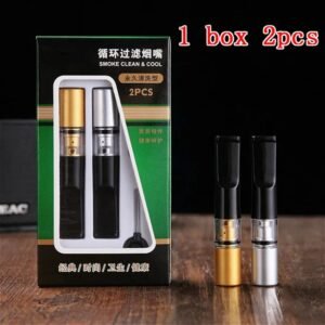 2Pcs Super Cleaning Reduce Tar Smoke Filter Cigarette Holder Reusable